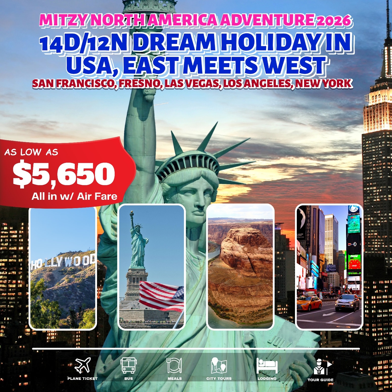 Dream Holiday in the USA: East meets West