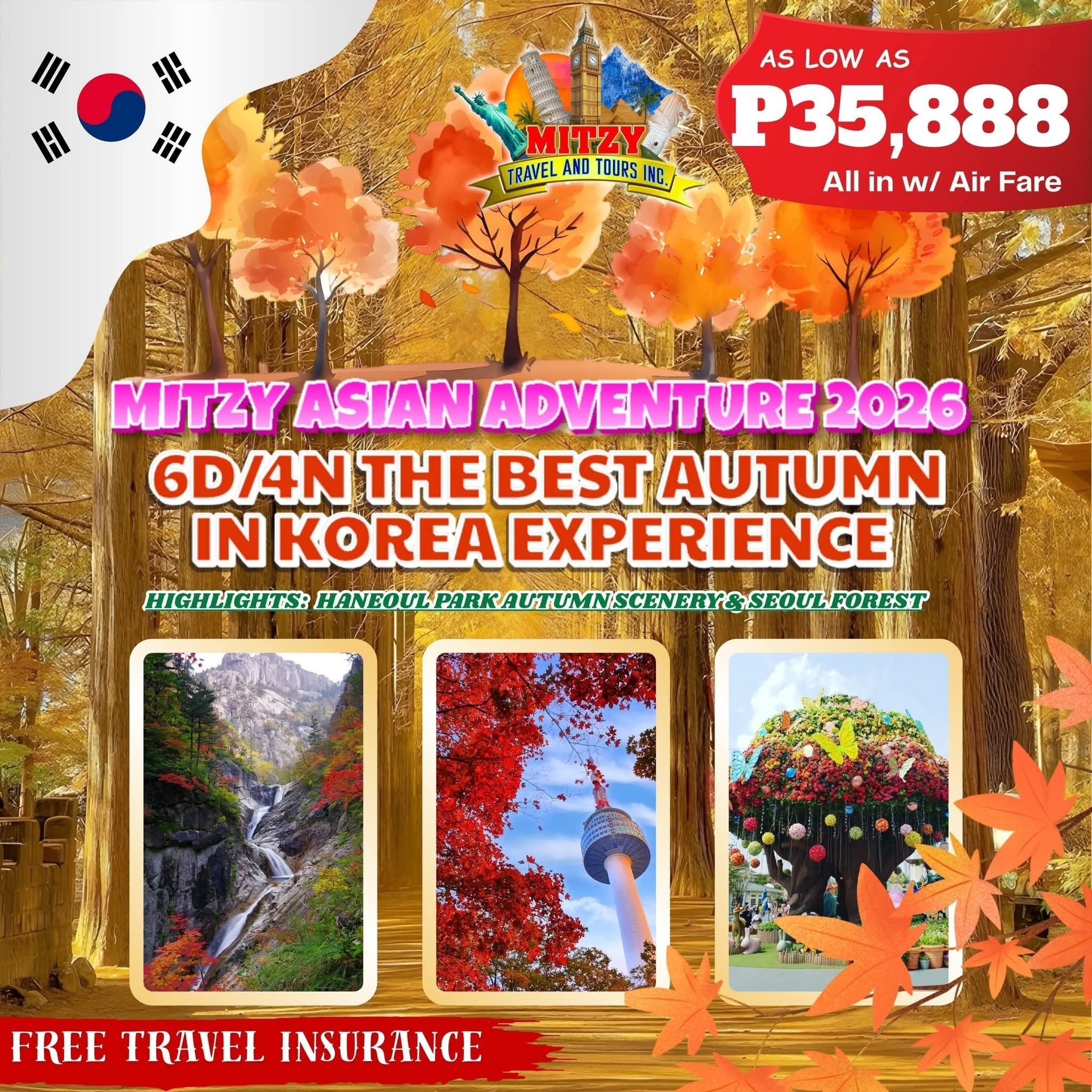 𝟲𝗗/𝟰𝗡 𝗧𝗛𝗘 𝗕𝗘𝗦𝗧 𝗢𝗙 𝗔𝗨𝗧𝗨𝗠𝗡 𝗜𝗡 𝗞𝗢𝗥𝗘𝗔 🍁🍁🍁